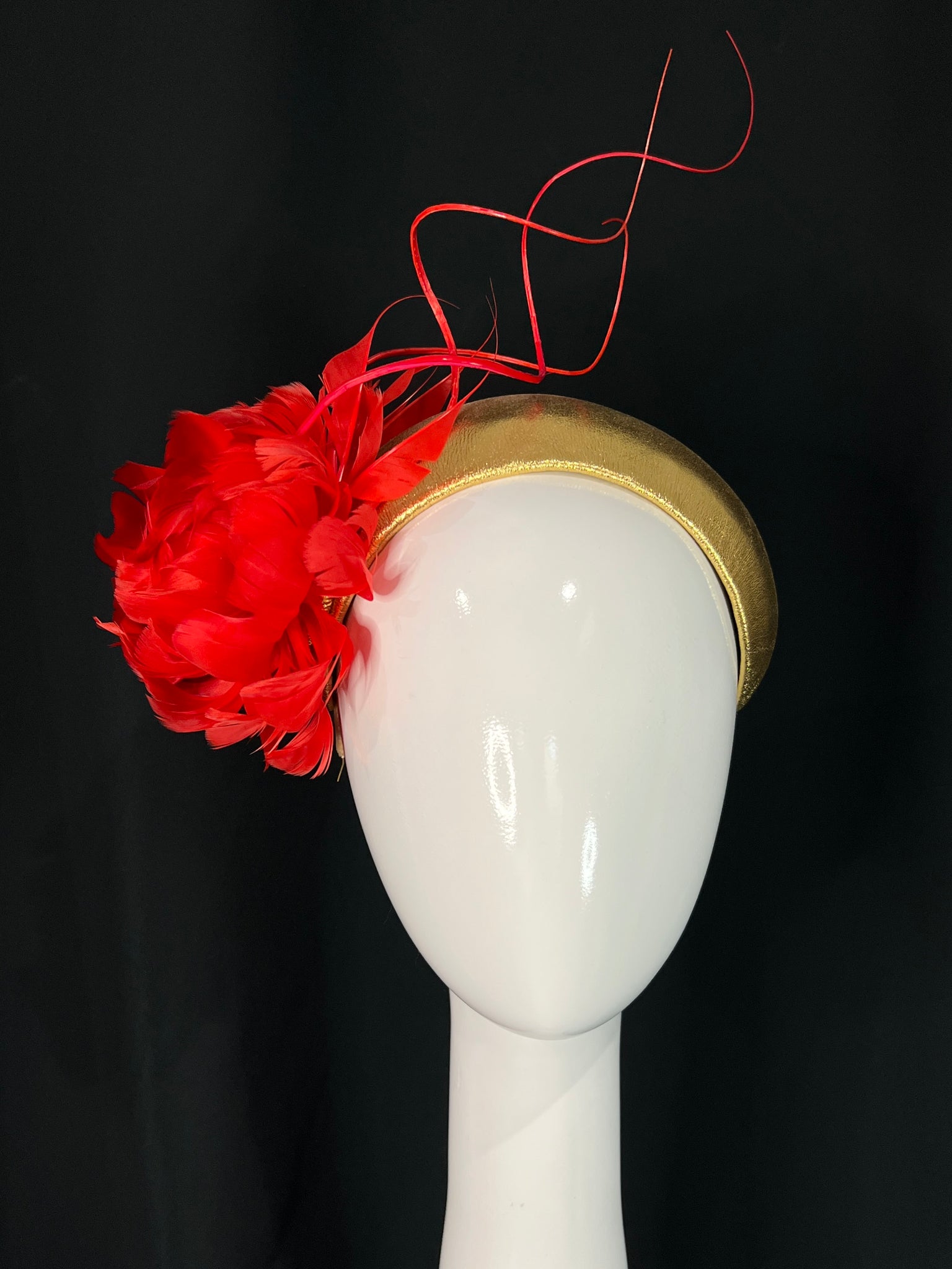 Vermilion Peony Headband