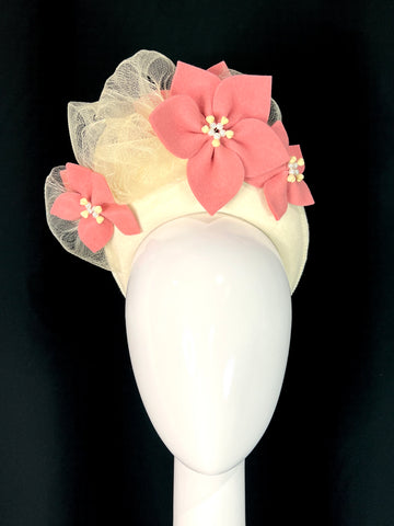 Cream and Musk Pink Crown