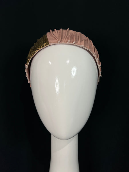 Pink and Gold Luxe Leather Headband