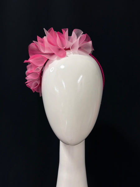 Raspberry Pink Ruffled Headband