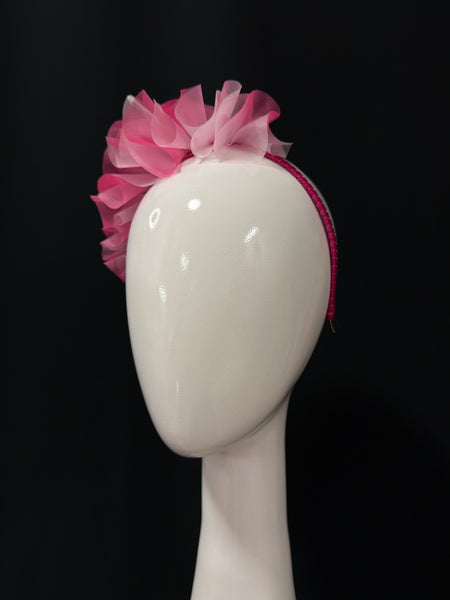 Raspberry Pink Ruffled Headband