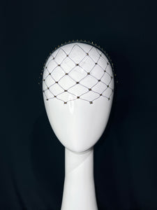 Black and Gold Crystallised Veil